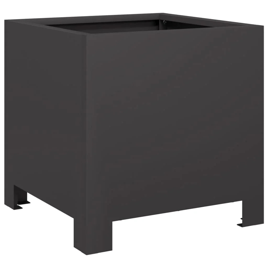 Fioriera rialzata per piante fiori giardino terrazze set da 2 30 x 30 x 30 cm acciaio nero 02_0038916
