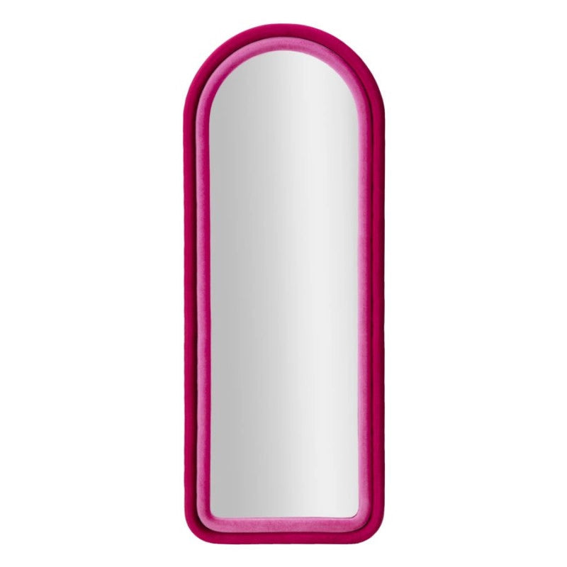 Specchio Da Muro Cloe Velluto Fuxia cm 60x4x160