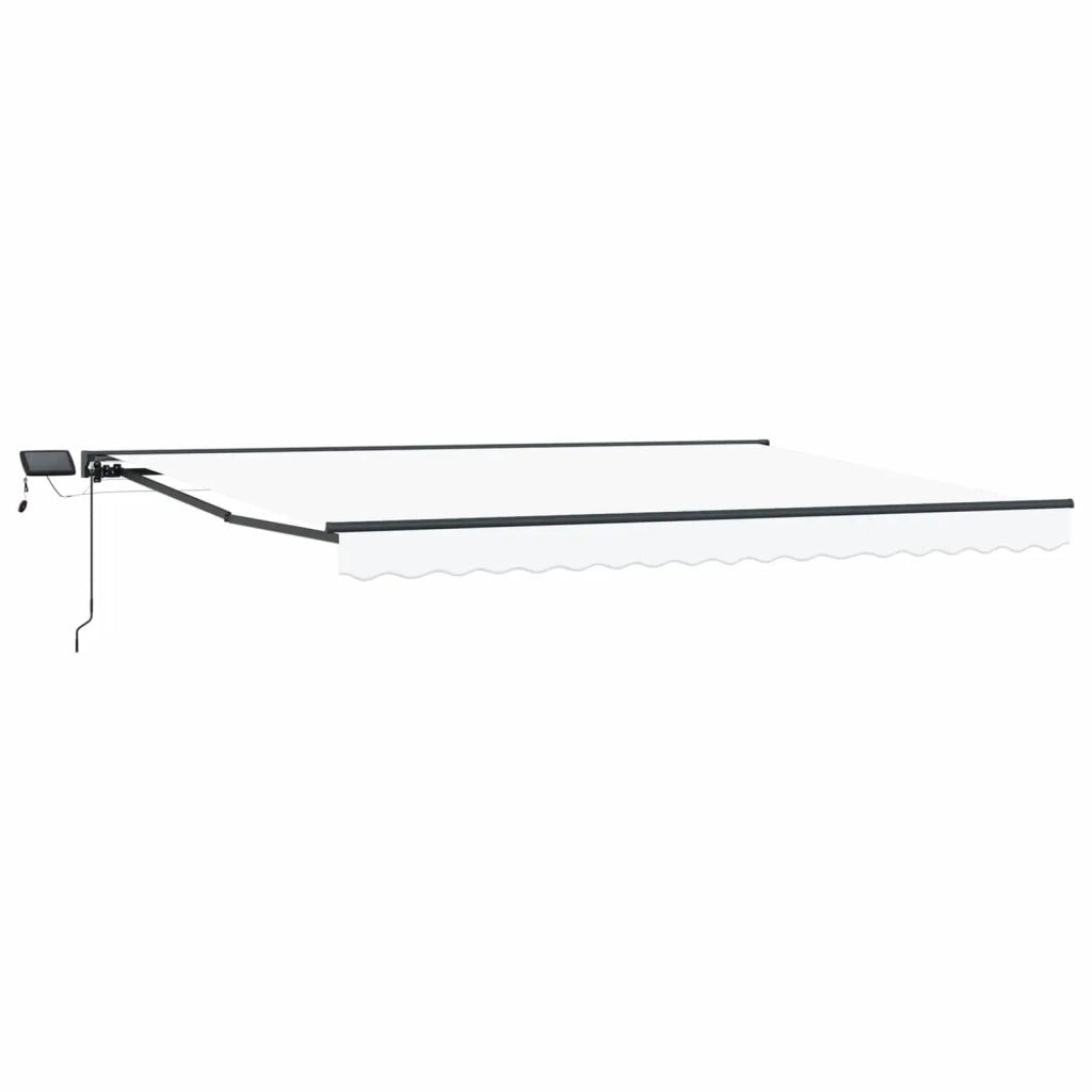 Cornice per Tenda Manuale con LED Bianco e Antracite 4,5 × 3 m