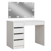 Vicco Tavolo da toilette Bianco 100 cm con illuminazione a LED