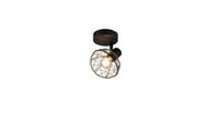 Faretto da soffitto industriale nero gabbia 1xE14 YAKO RL