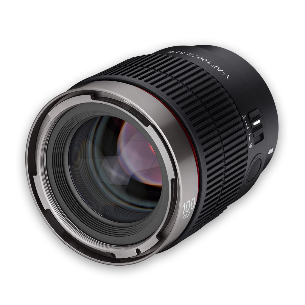 Obiettivo video V-AF 100 mm T2,3 FE compatibile con Sony E, per videocamera, con autofocus risoluzione 8K e lampada Tally, alta intensità luminosa per full-frame e APS-C