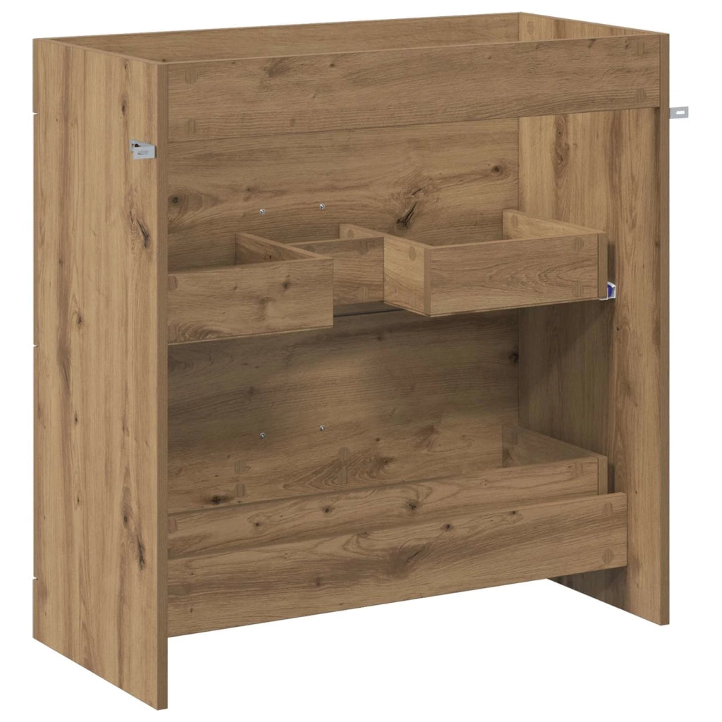 Mobiletto da Bagno Sotto Lavabo Rovere Artigianale 890719