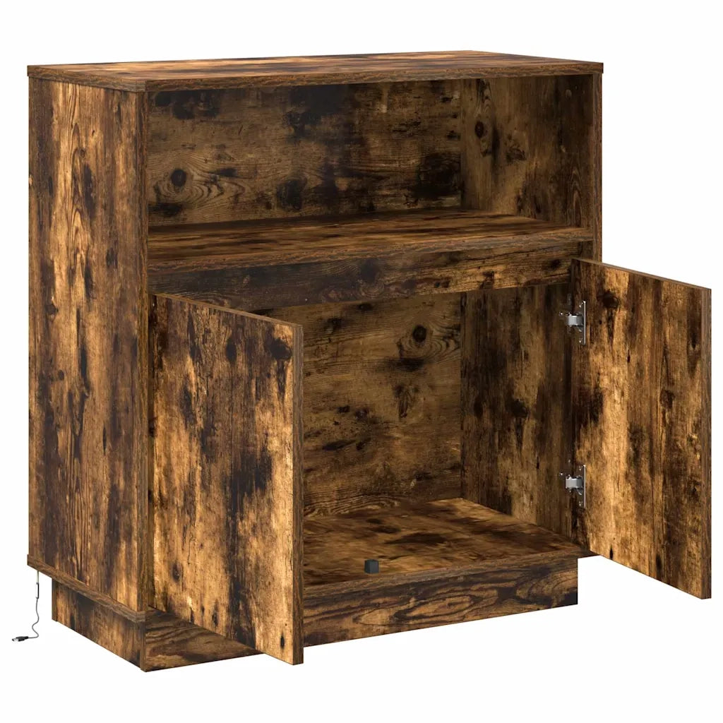 Madia LED Rovere fumé 71 x 34,5 x 75 cm Legno multistrato 869654