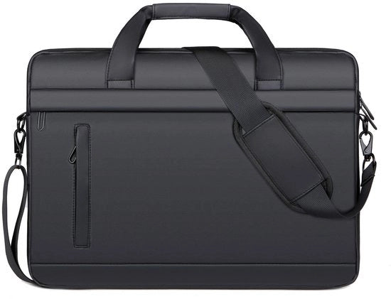 Borsa laptop con imbottitura impermeabile all'acqua, attaccapanni a spalla, nero