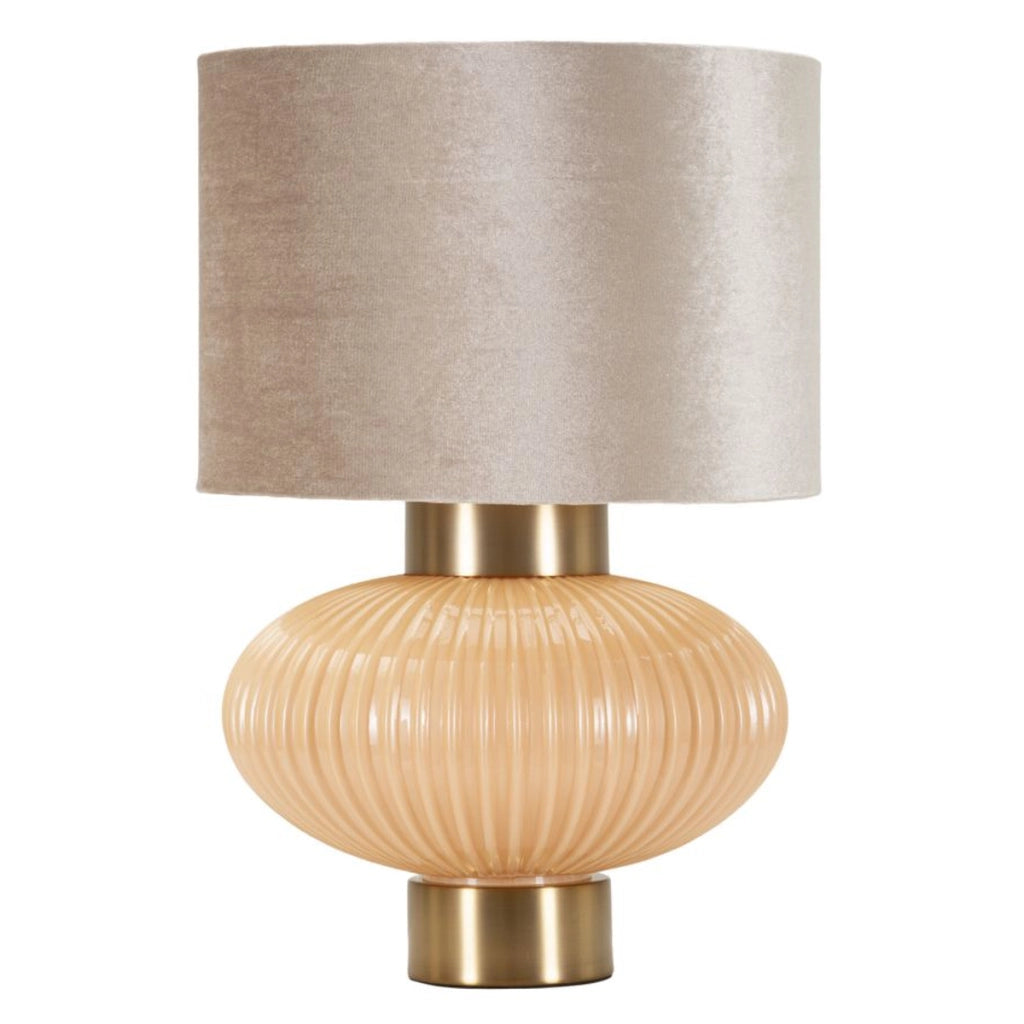 Lampada da Tavolo VKH730, Bianco, Vetro, 49x33x33 cm