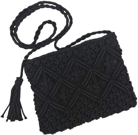 Borsa a Spalla Fatta a Mano - Borsa di Coton - Piccola Borsa per Donna - Con Pennello - Chiusura a Cerniera - 25 x 20 cm - Progetto Moderno - Borsa a Spalla