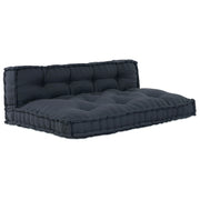 Cuscino per Divano a Pallet con Supporto Lombare in Tessuto Antracite