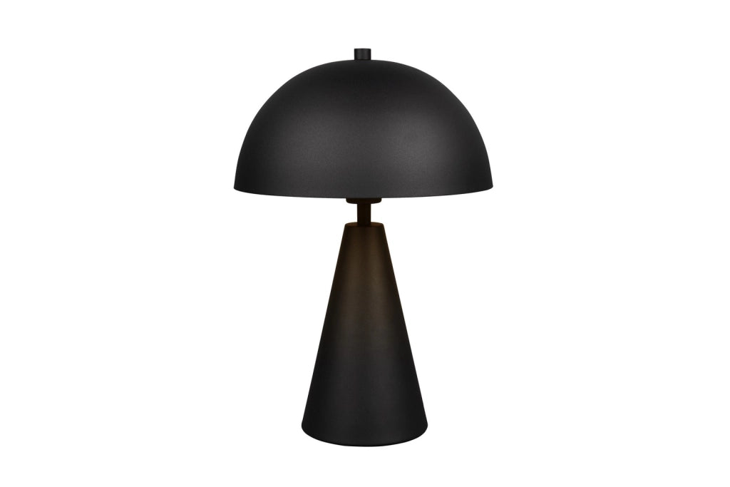 Lampada da tavolo Alfie minimalista nera fungo E27 40W Trio