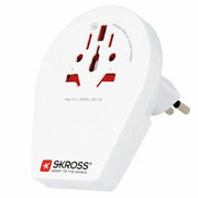 Adattatore da viaggio 2 USB-A a Cina Italia Brasile Pratico e compatto Bianco Skross