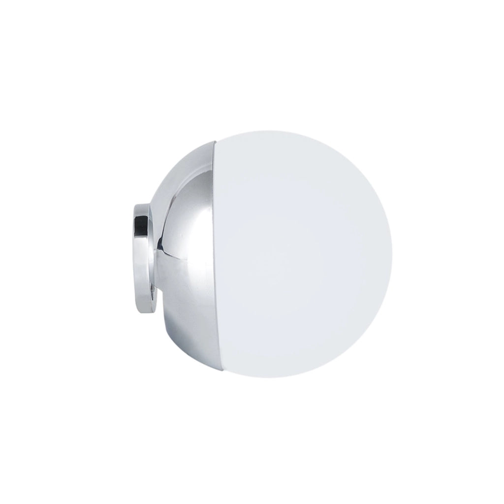 Lampada applique led tonda con attacco per specchi senza cornice in resine termoplastice D042 serie Gedy DELOS Cromato