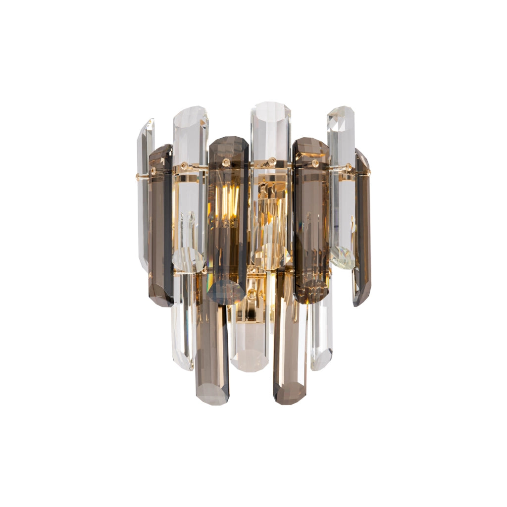 Maytoni applique contemporanea Flare 2 luci E14 oro metallo cristallo