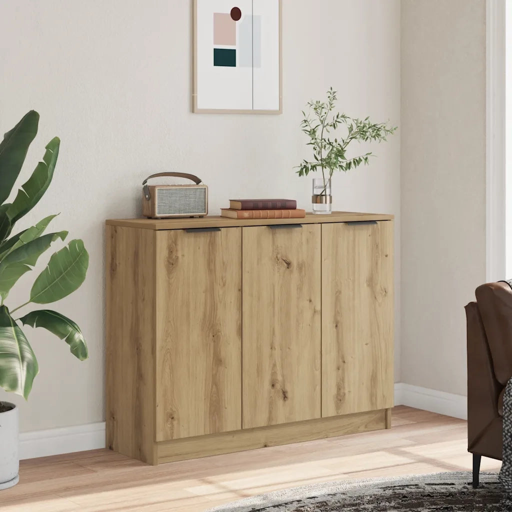vidaXL Credenza Rovere Artigianale 90,5x30x70 cm in Legno Multistrato