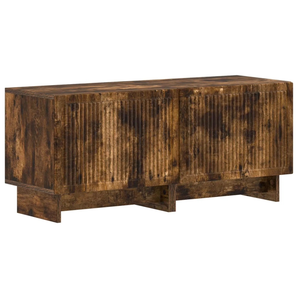Mobile TV LED a 5 pezzi Rovere Fumo Legno ingegnerizzato 3416422