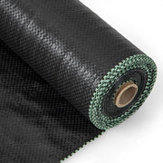 Telo Pacciamatura 50 x 1m/25 x 2m, Tessuto per Barriera Antierbacce in PP con Linea Guida Chiara e Diritta, Telo Antierbacce per Orto, Giardino, Paesaggistica e Vialetto (25 x 2 m - 100 g/m²)