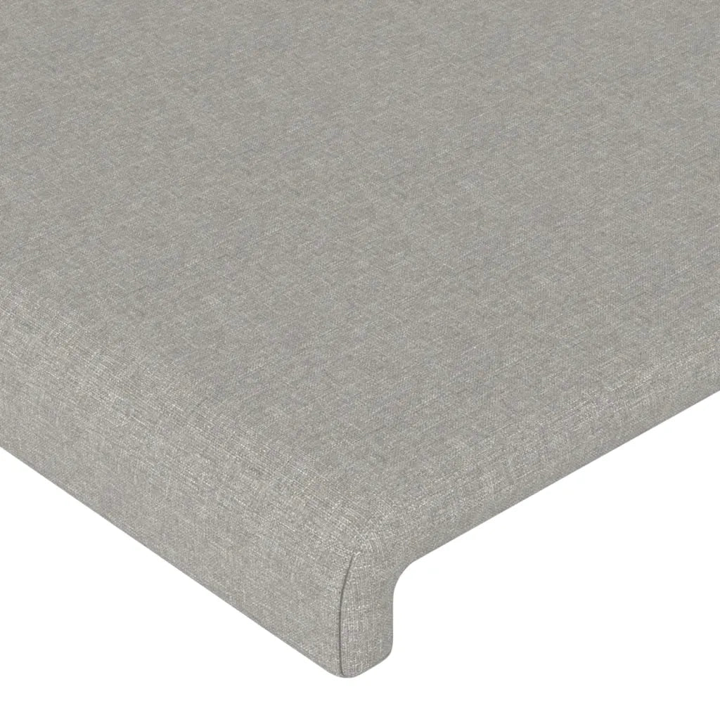 Testiera | Testata a LED Grigio Chiaro 100x5x78/88 cm in Tessuto