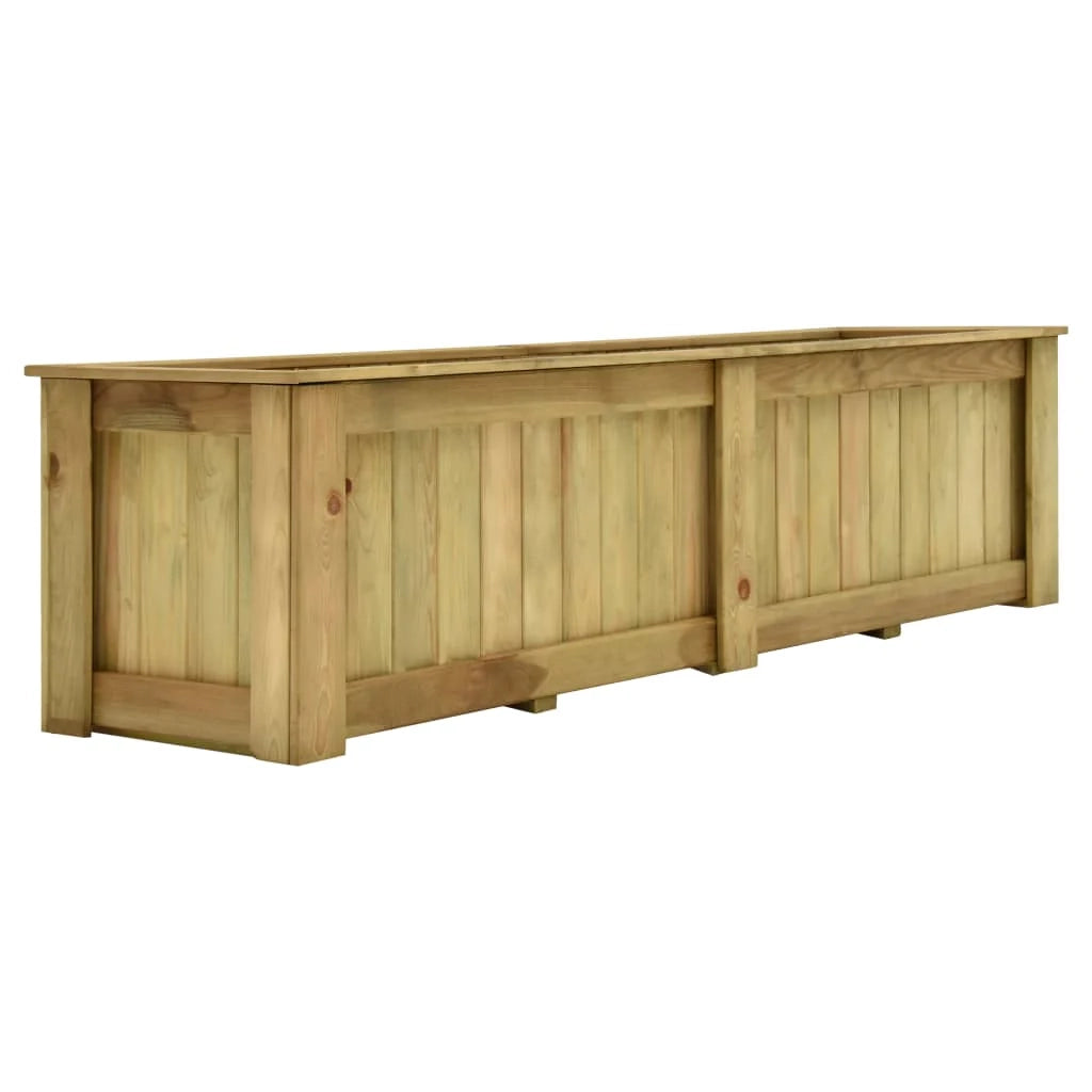Fioriera rialzata per fiori e piante 196 cm legno di pino impregnato 02_0000845