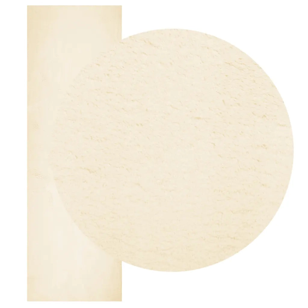 Tappeto del soggiorno | Tappeto a Pelo Corto HUARTE Morbido e Lavabile Crema 80x250 cm