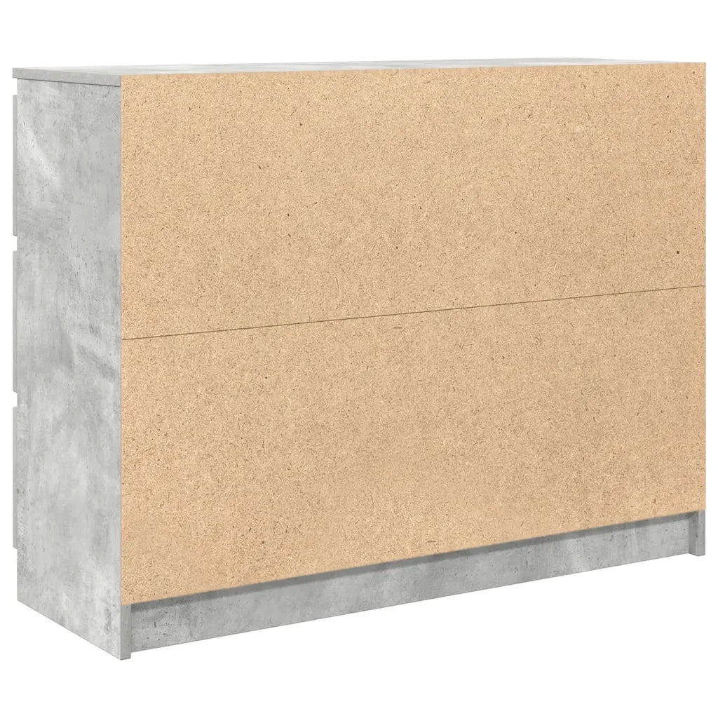 Credenza | Madia | Buffet da pranzo | Armadio da pranzo Grigio Cemento 100x35x76 cm in Legno Multistrato