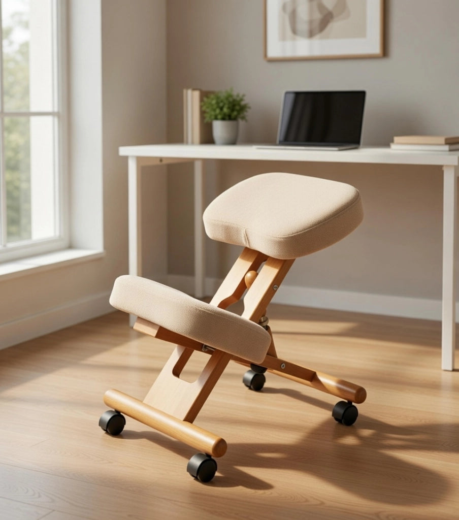 Sedia Sgabello Svedese da Ufficio Ortopedico Ergonomico in Legno Tosini F 2902