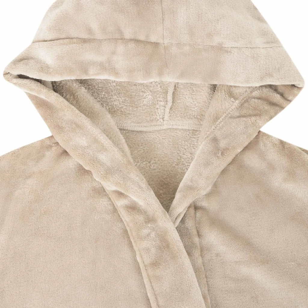 Accappatoio con Cappuccio Beige s Flanella CFW3181495