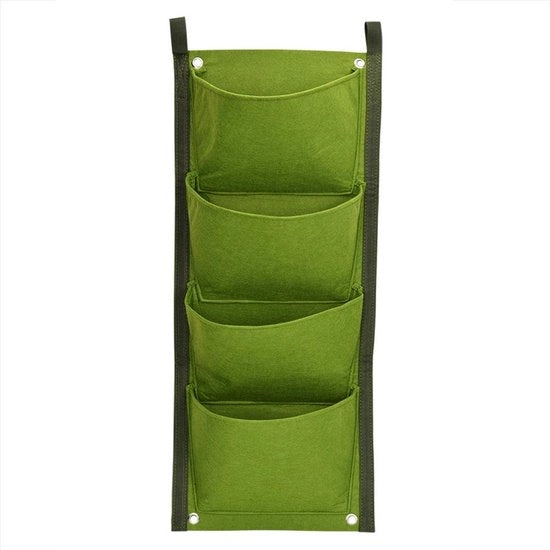 4-pochi contenitore verticale per piante da muro - Impermeabile e traspirante - Verde - Ideale per interni ed esterni - Perfetto per gli appassionati di piante
