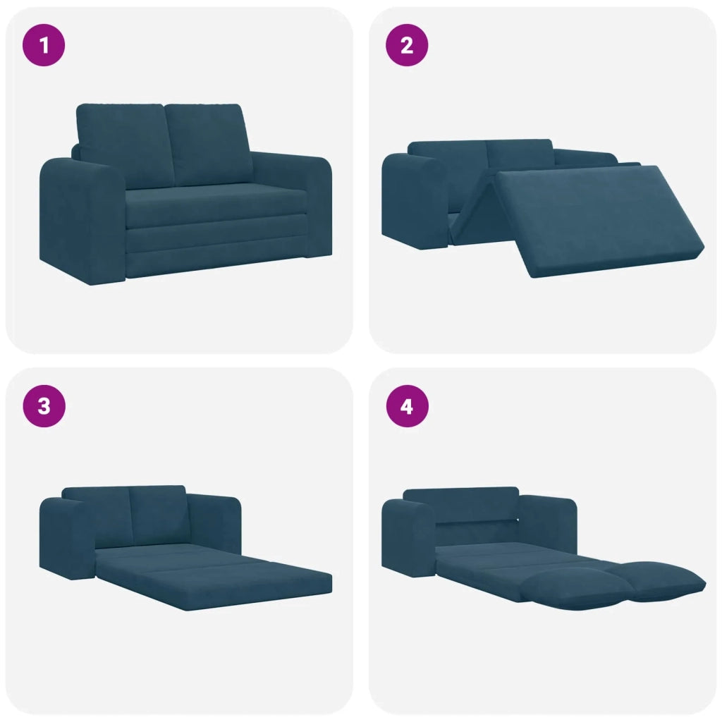 Divano letto Blu 148 x 71 x 83 cm Velluto 4106683