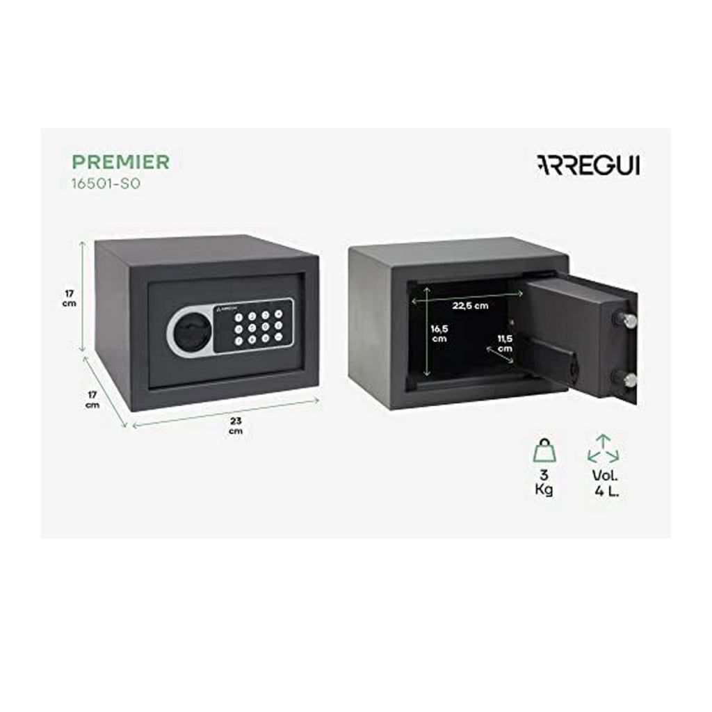 Cassaforte in Acciaio con Serratura Elettronica e Codice Programmabile – 16501-S0