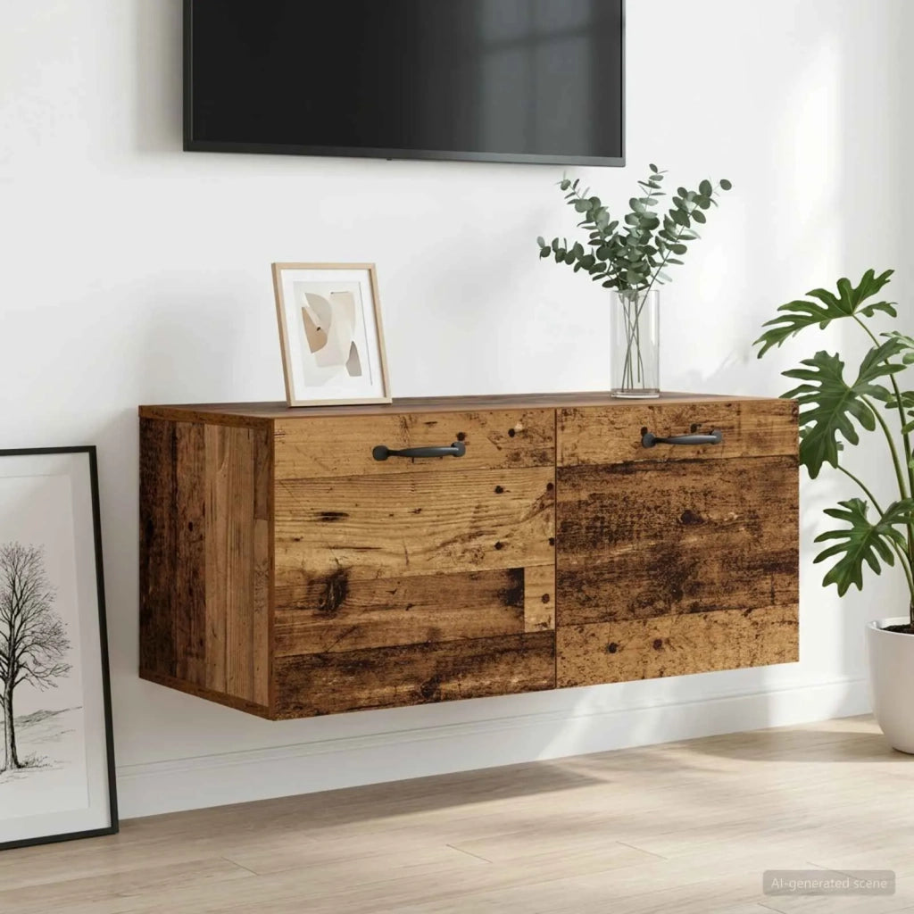 Armadietto a muro A parete Legno antico 80 x 36,5 x 35 cm 8009817