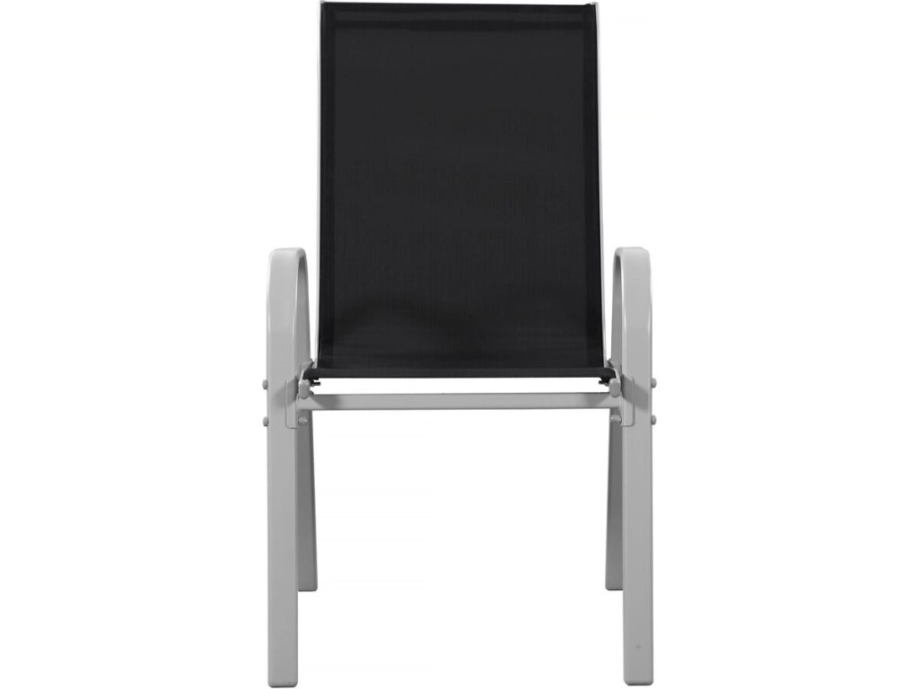 Sedia da giardino textilene "Cordoba" -Phoenix- Nero - Set di 2