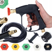 Set di Accessori per Idropulitrice – Pistola 300 Bar, 5 Ugelli, Tubo 8m Click-Click, Adattatori M22