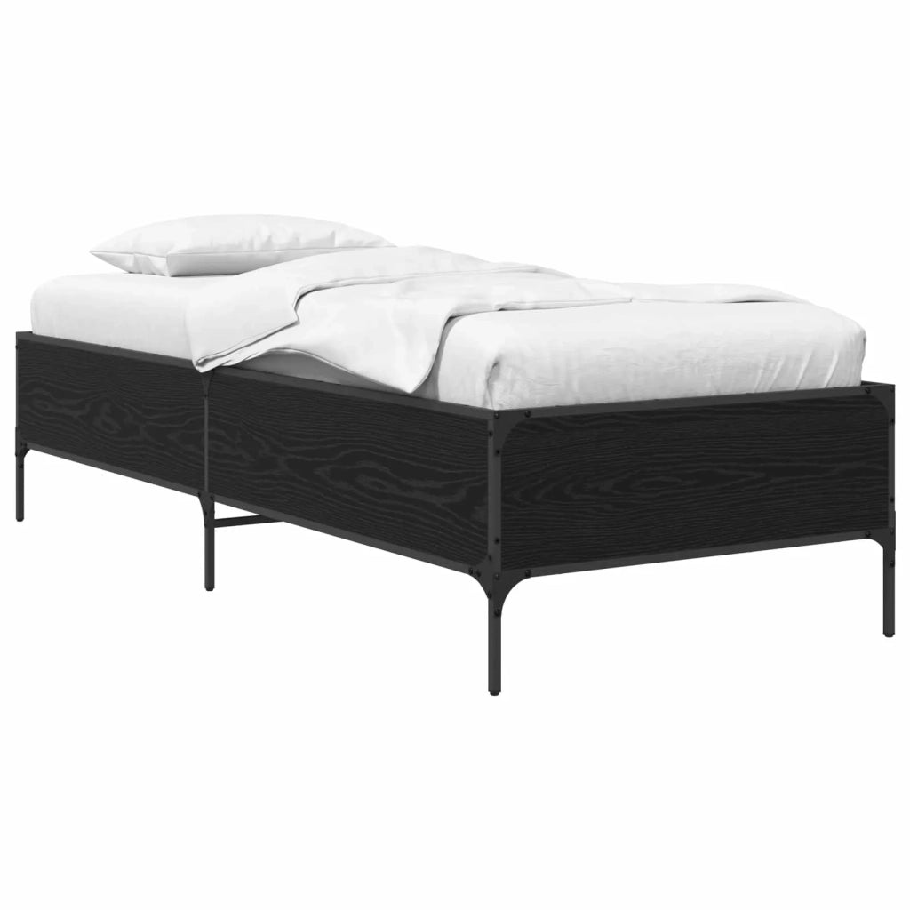 Struttura del letto Rovere Nero 80 x 200 cm 8009123