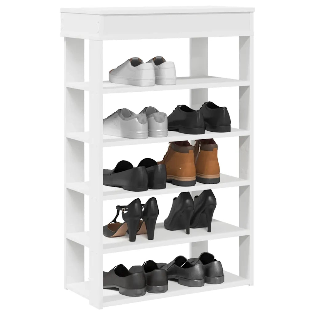 Scarpiera | Mobile per scarpe Bianca 60x30x98 cm in Legno Multistrato