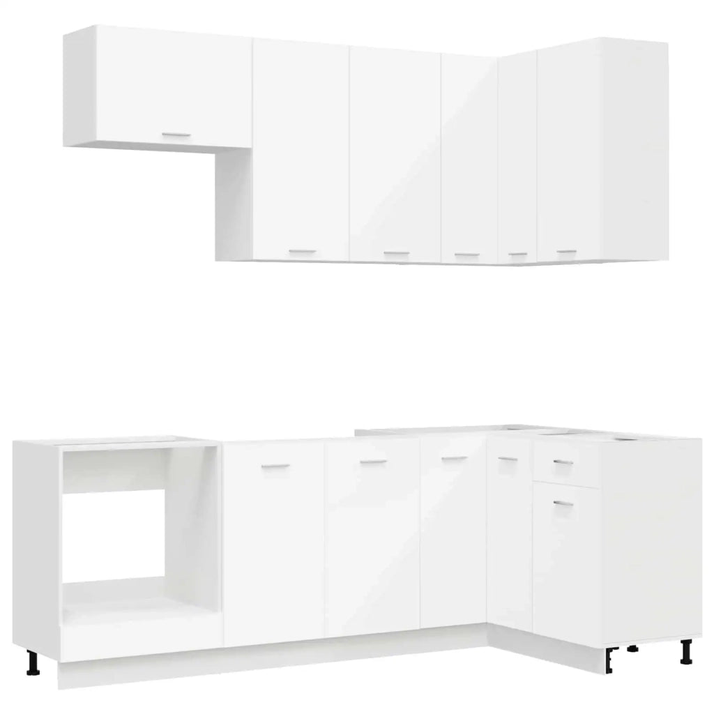 Unità Cucina LYON 8 pz Bianco Legno ingegnerizzato 3438431