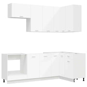 Unità Cucina LYON 8 pz Bianco Legno ingegnerizzato 3438431