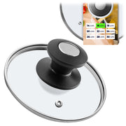 Coperchio in vetro KADAX da 16 cm, universale, resistente al calore, per pentole e padelle.