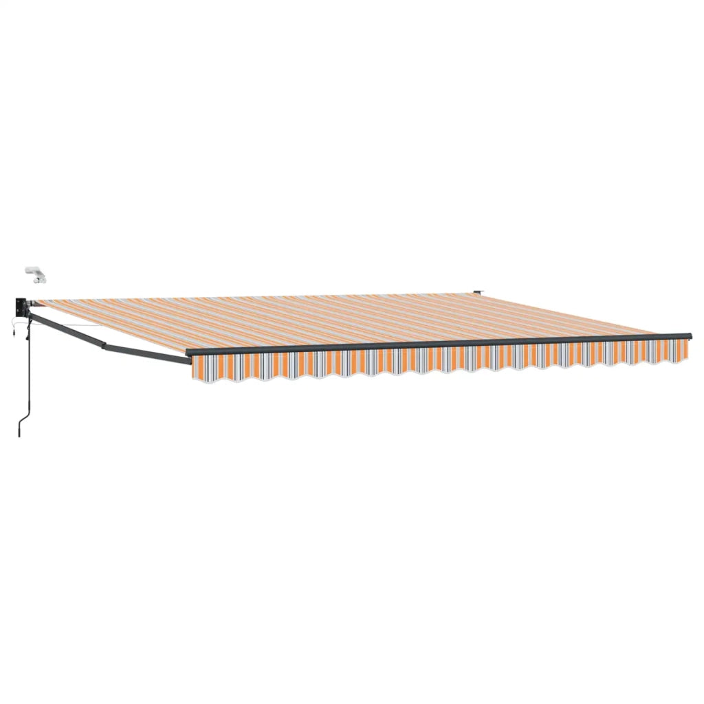 Tettuccio Elettrico Retrattile Blu e Arancione 5 x 3 m 3419845