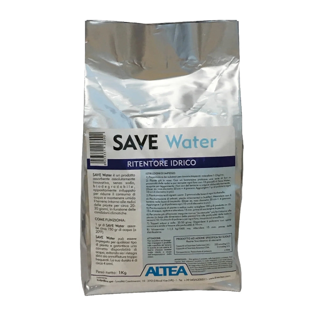 Altea Save Water – Riserva d'Acqua per Piante 1 kg | Trattiene l'Acqua e Riduce le Irrigazioni