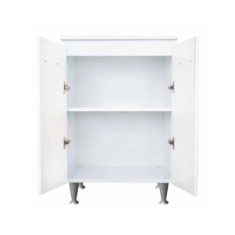 Mobile lavanderia 2 ante 59x50 cm  Legno idrofugo bianco due ante  Piedini regolabili  Negrari