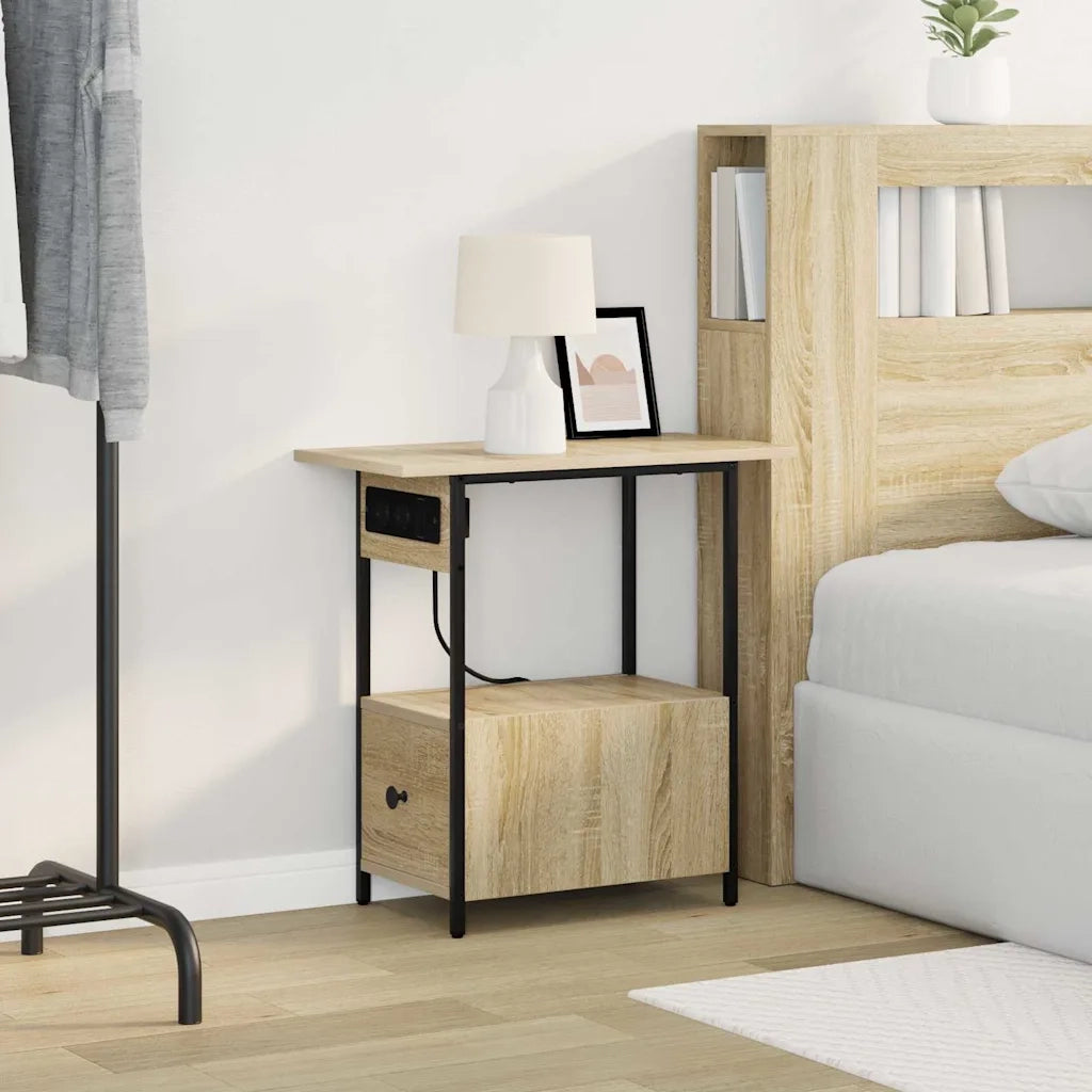 Armadio da Notte con cassetto Rovere Sonoma 60 x 30 x 61 cm 859596
