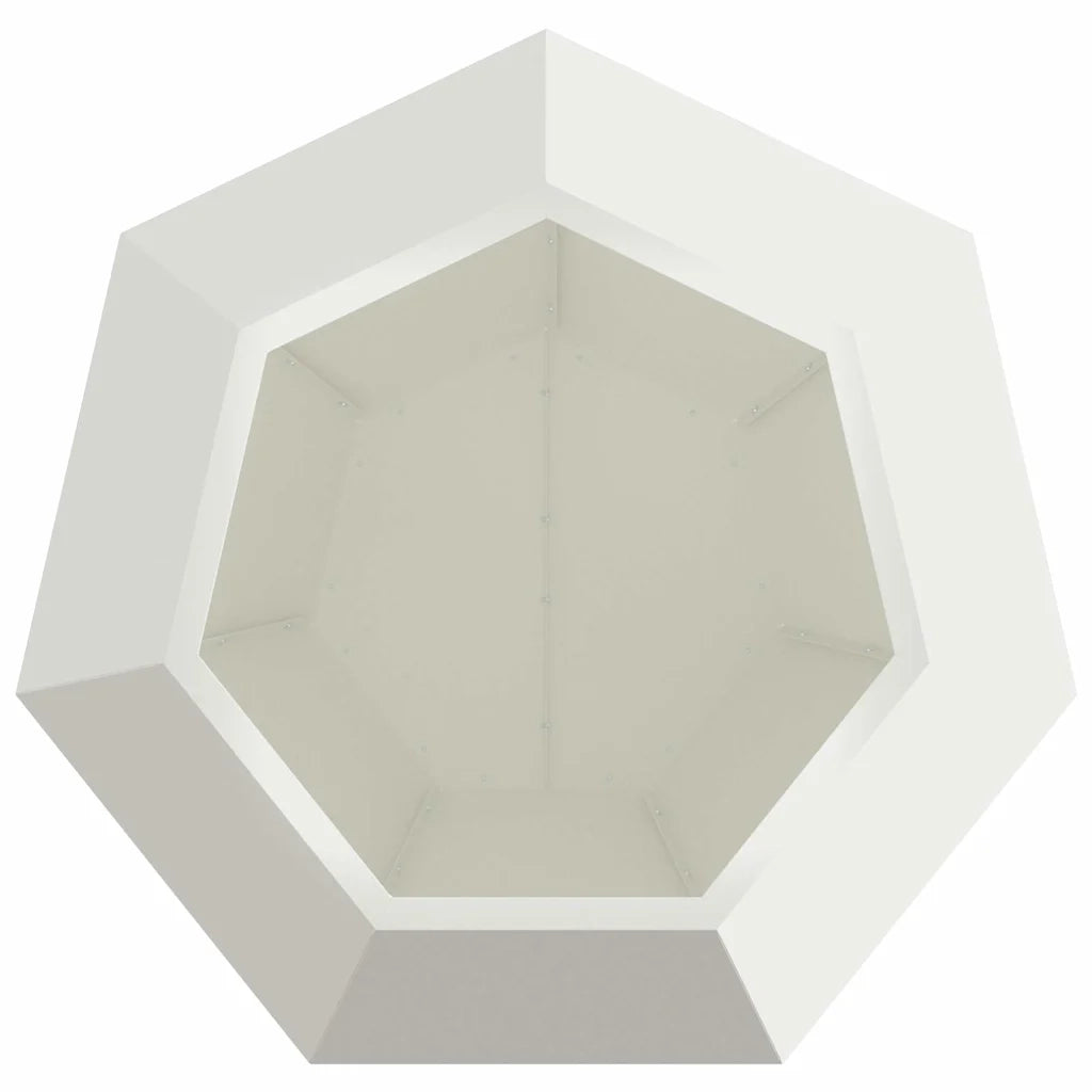 Fioriera 2 pcs Bianco 75 x 75 x 60 cm Acciaio 884041