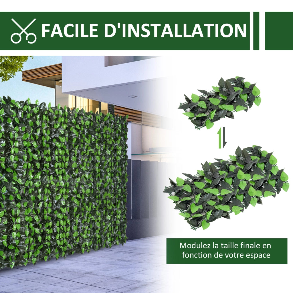 Siepe Artificiale ¨C Minimal ¨C Verde Chiaro 3x1 m