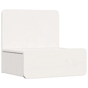 Comodino | Armadio da Notte | Mobiletto da notte Bianco 44 x 32,5 x 40 cm Legno di pino massello