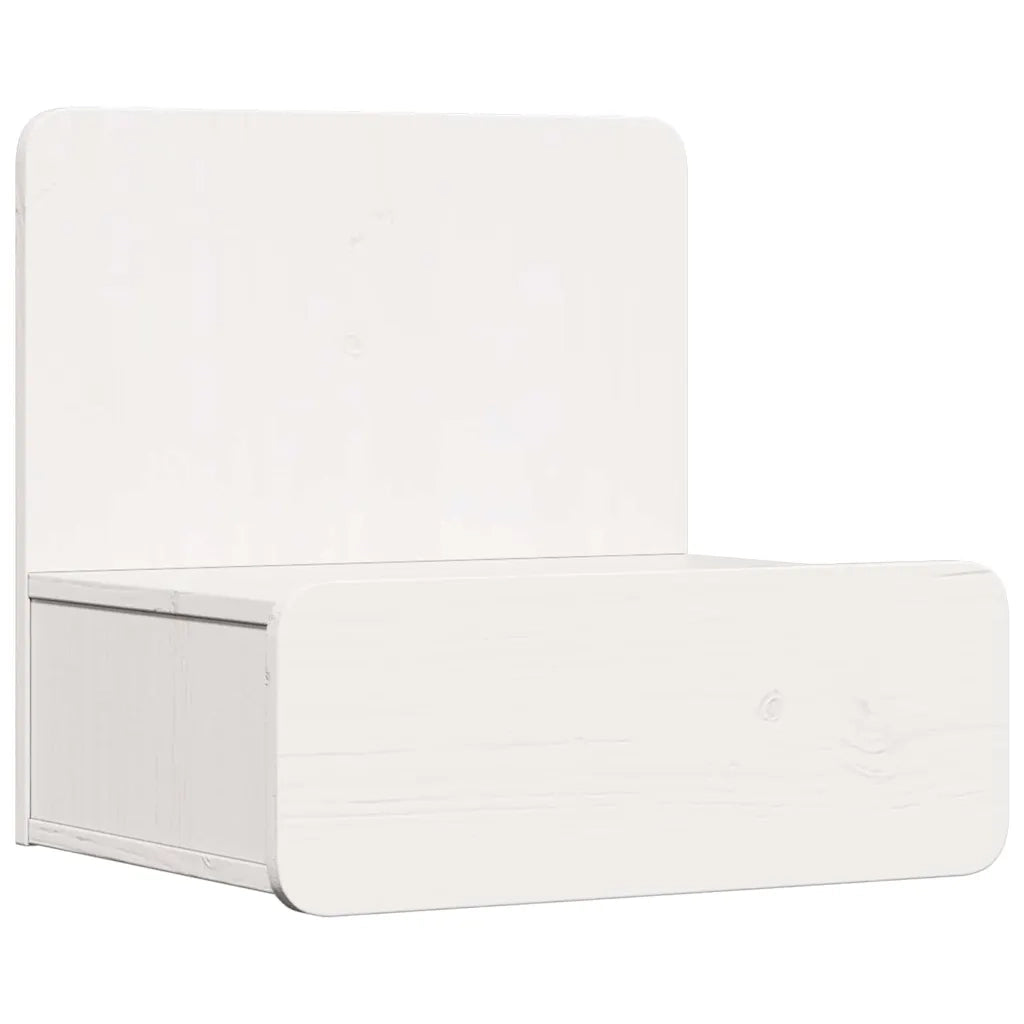 Comodino | Armadio da Notte | Mobiletto da notte Bianco 44 x 32,5 x 40 cm Legno di pino massello