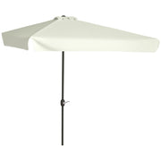 Ombrellone Semicircolare da Parete ¨C zephmum ¨C Crema 250x230 cm