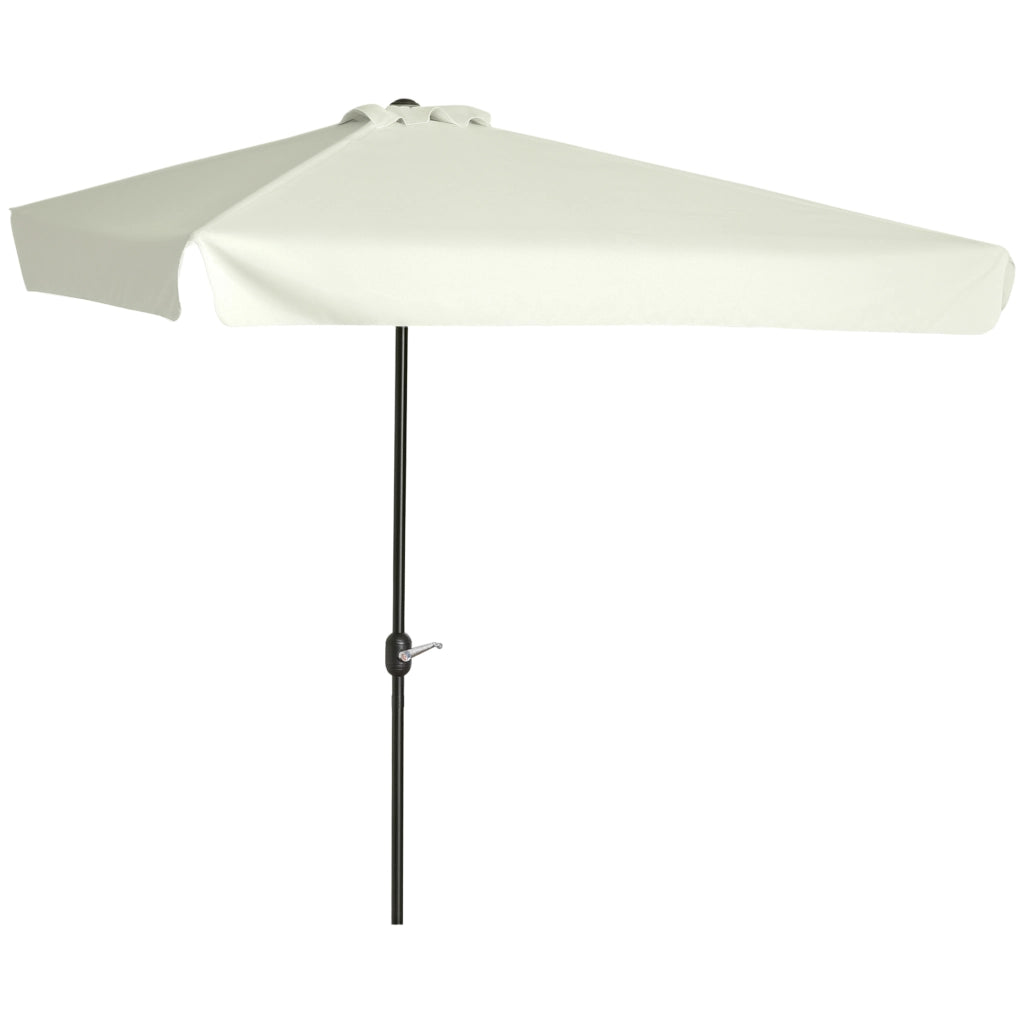 Ombrellone Semicircolare da Parete ¨C zephmum ¨C Crema 250x230 cm