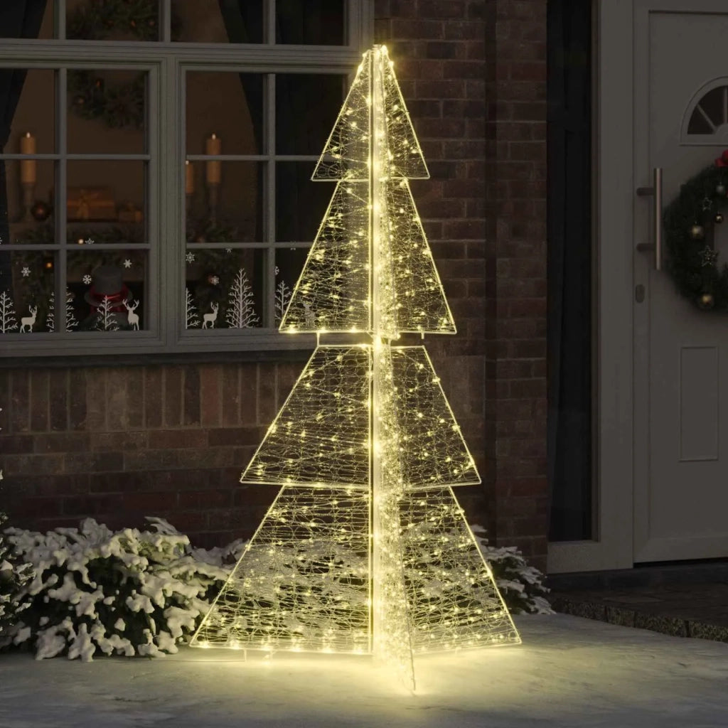 Albero di Natale 240 LED Bianco caldo 180 cm Acrilico 42019210