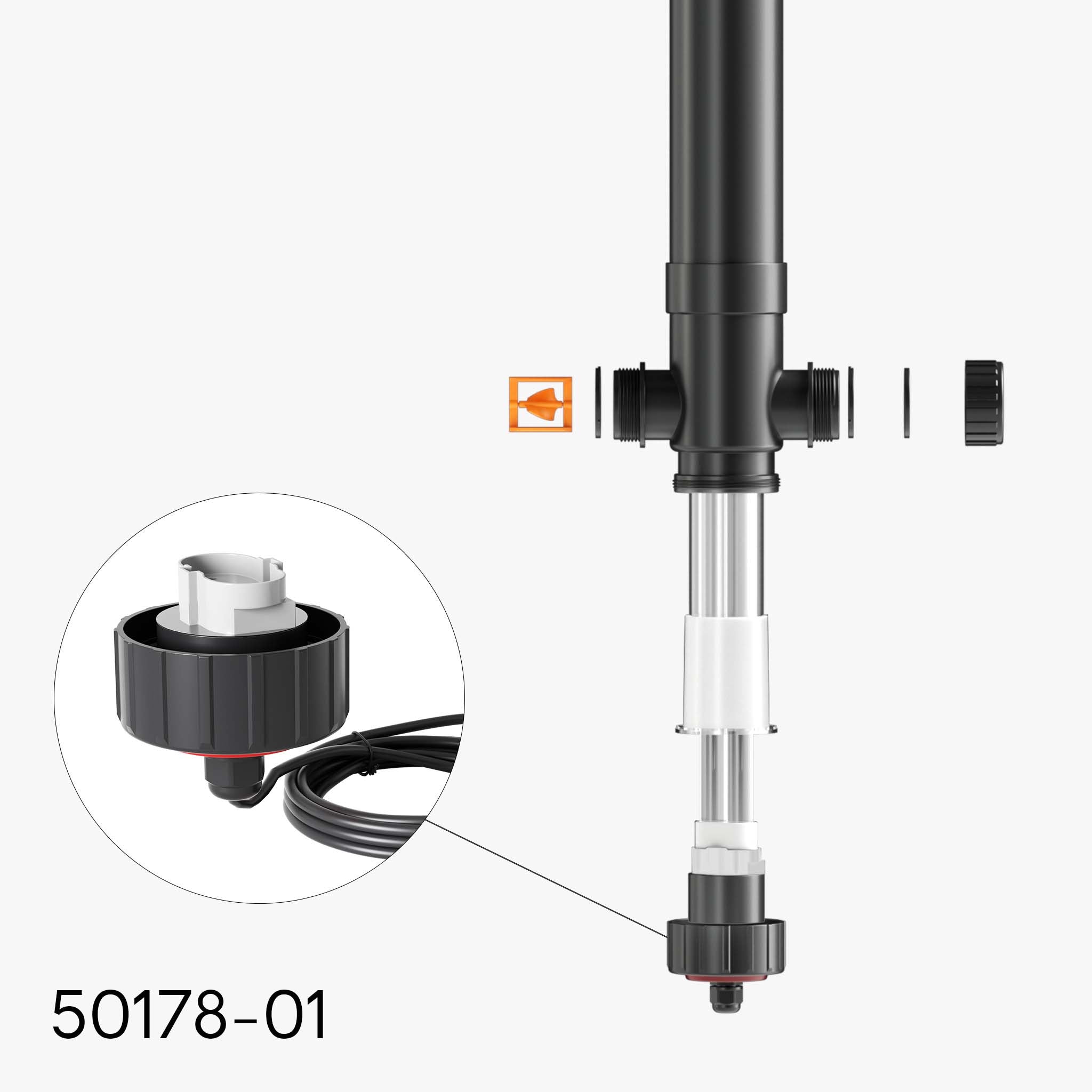 Pezzo di ricambio per chiarificatore per laghetti CUV-136 Set di collegamento