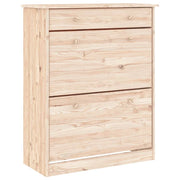 Scarpiera mobile contenitore per scarpe mobile per ingresso/corridoio/soggiorno ALTA 77 x 35 x 96 cm legno massello di pino marrone 02_0021398