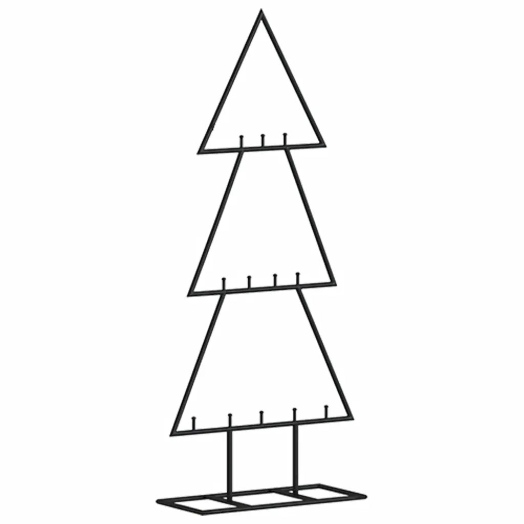 Albero di Natale Decorativo in Metallo Nero 60 cm 359591
